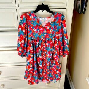 Mod boutique floral dress